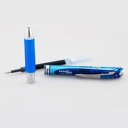 Pentel EnerGel RTX Retractable Liquid Gel Pen, (0.5mm) Needle Tip, Fine Line, Blue Ink (BLN75-C), 48 Dozen
