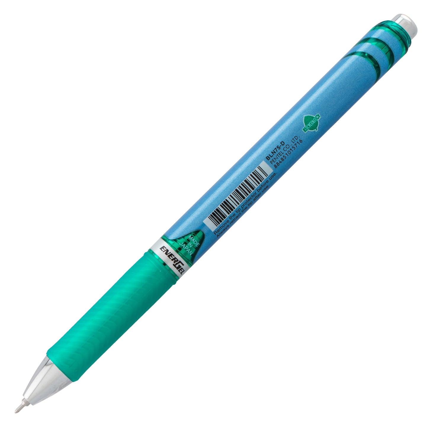 Pentel EnerGel RTX Retractable Liquid Gel Pen, (0.5mm) Needle Tip, Fine Line, Green Ink (BLN75-D), 48 Dozen
