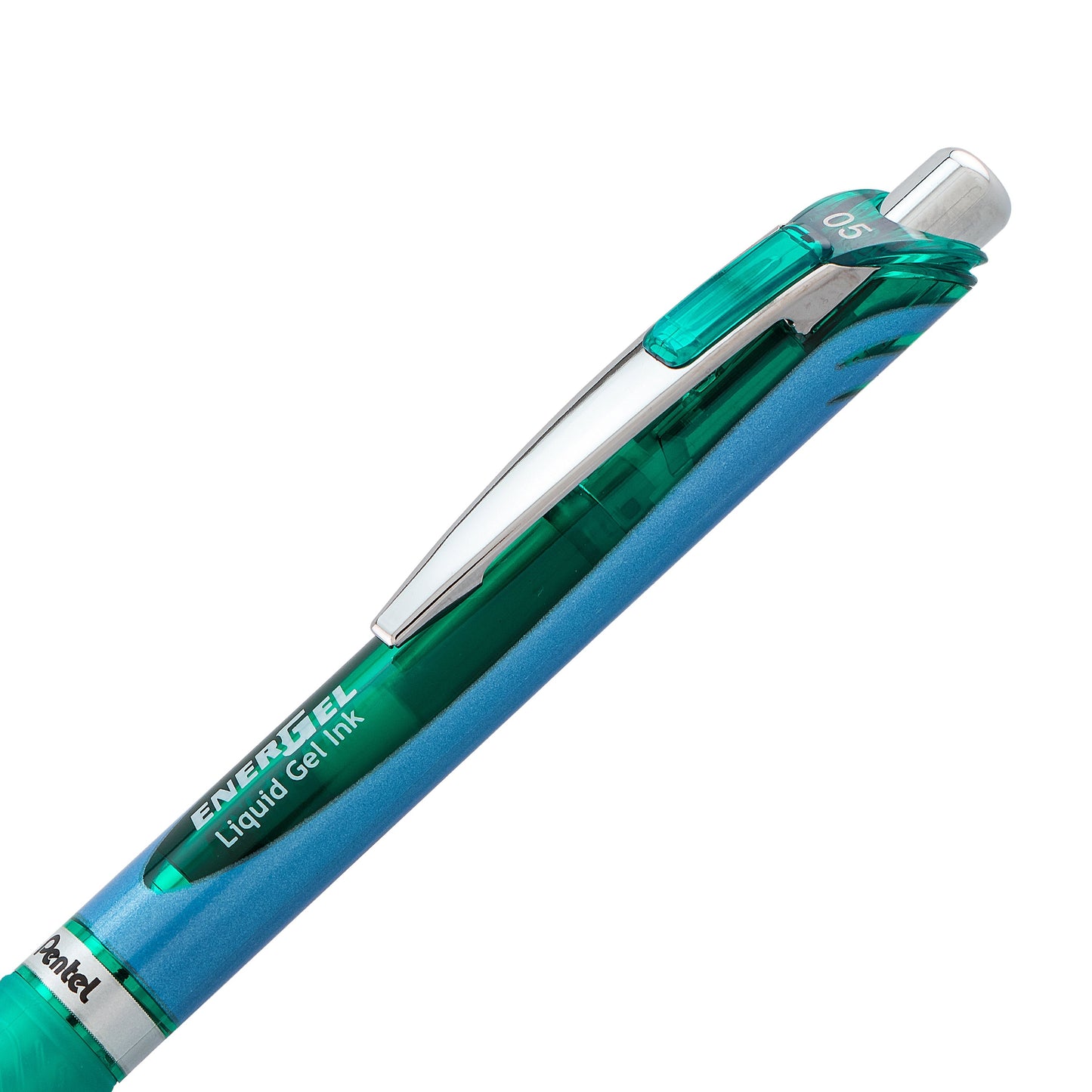 Pentel EnerGel RTX Retractable Liquid Gel Pen, (0.5mm) Needle Tip, Fine Line, Green Ink (BLN75-D), 48 Dozen