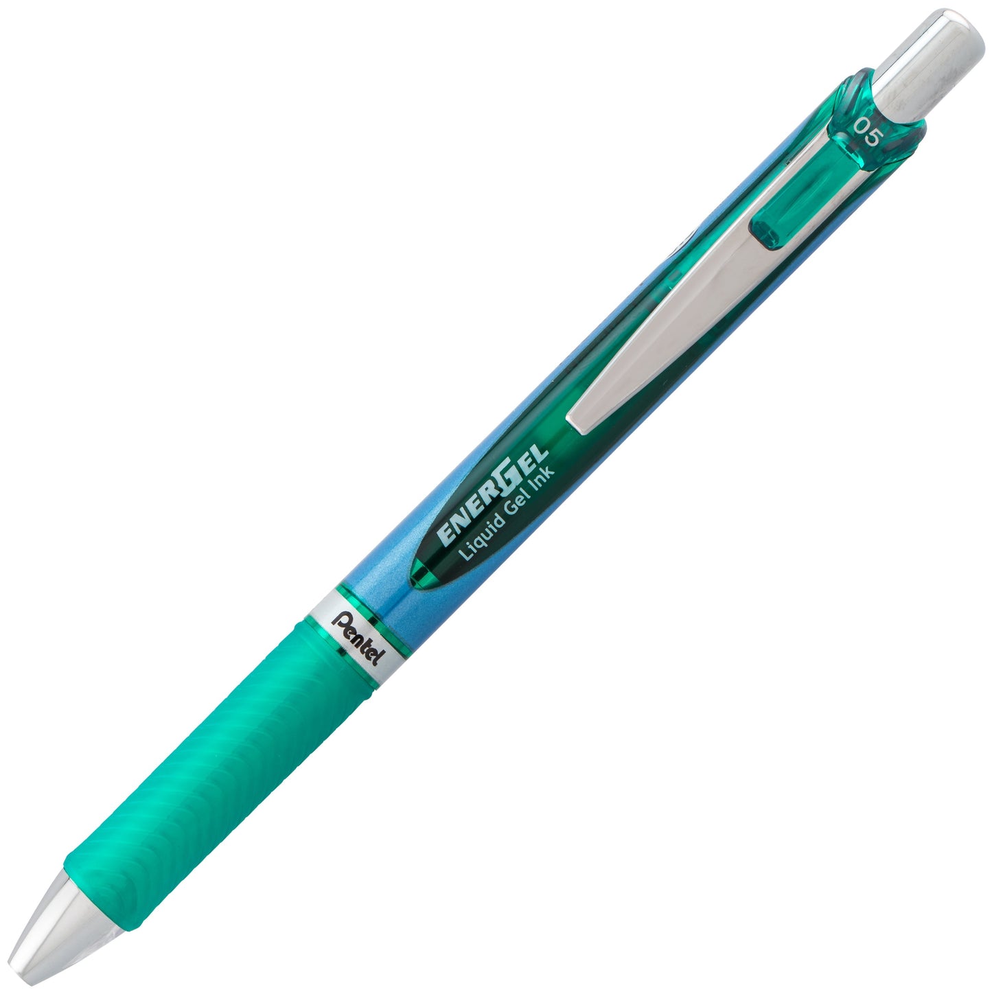 Pentel EnerGel RTX Retractable Liquid Gel Pen, (0.5mm) Needle Tip, Fine Line, Green Ink (BLN75-D), 48 Dozen