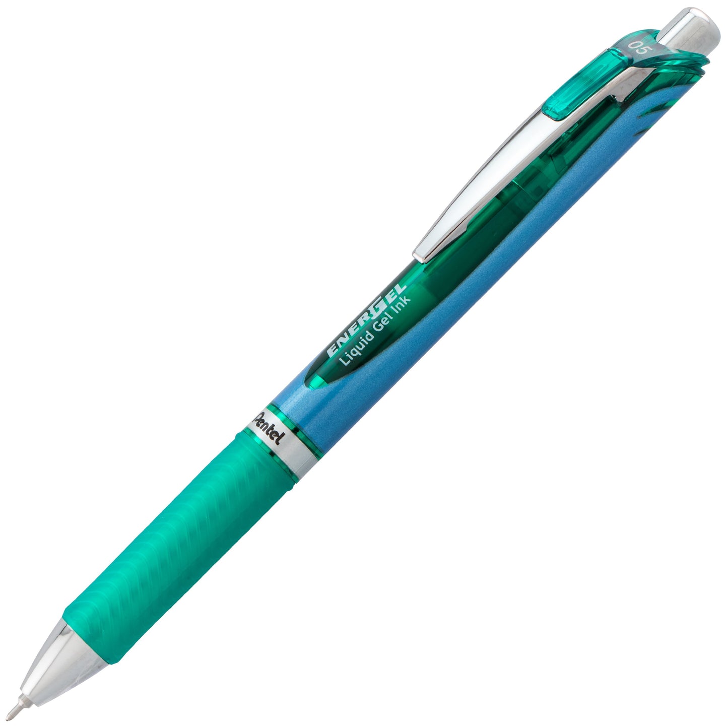 Pentel EnerGel RTX Retractable Liquid Gel Pen, (0.5mm) Needle Tip, Fine Line, Green Ink (BLN75-D), 48 Dozen