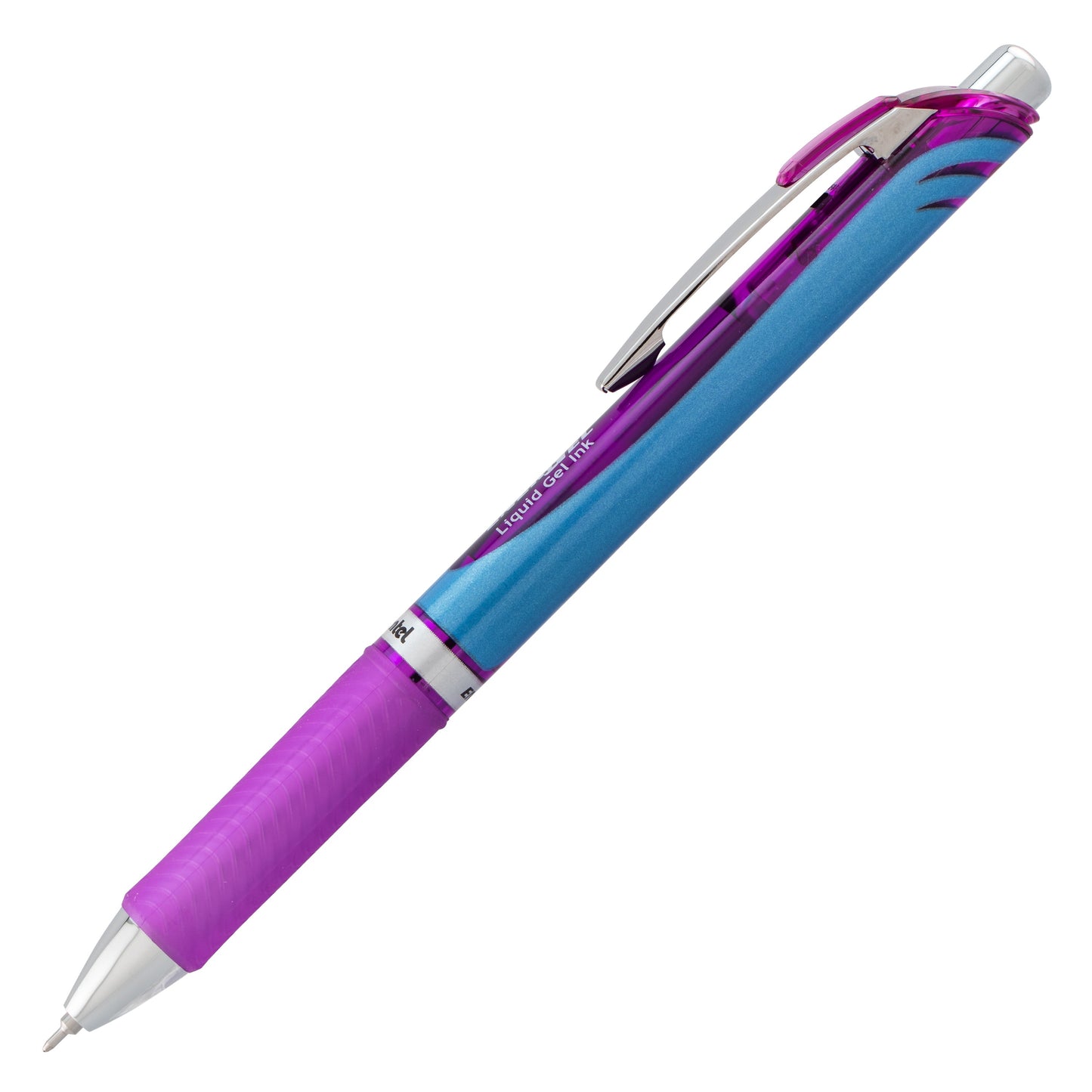 Pentel EnerGel RTX Retractable Liquid Gel Pen, (0.5mm) Needle Tip, Fine Line, Violet Ink (BLN75-V)