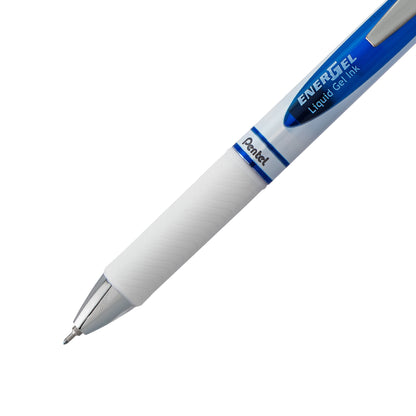 EnerGel Pearl Retractable (0.5mm) Needle Tip, Fine Line, Blue Accent, Blue Ink (BLN75PW-C)