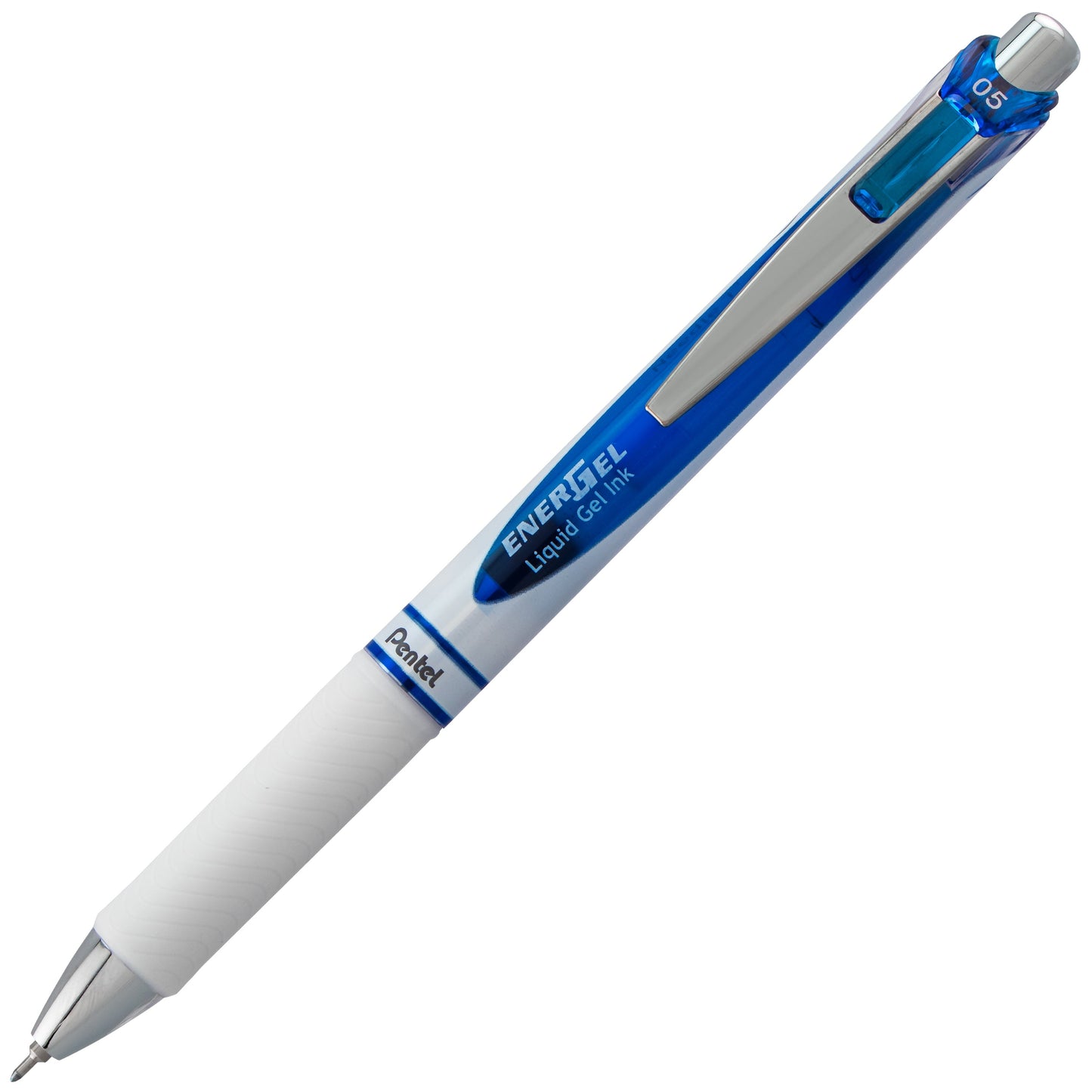 EnerGel Pearl Retractable (0.5mm) Needle Tip, Fine Line, Blue Accent, Blue Ink (BLN75PW-C)
