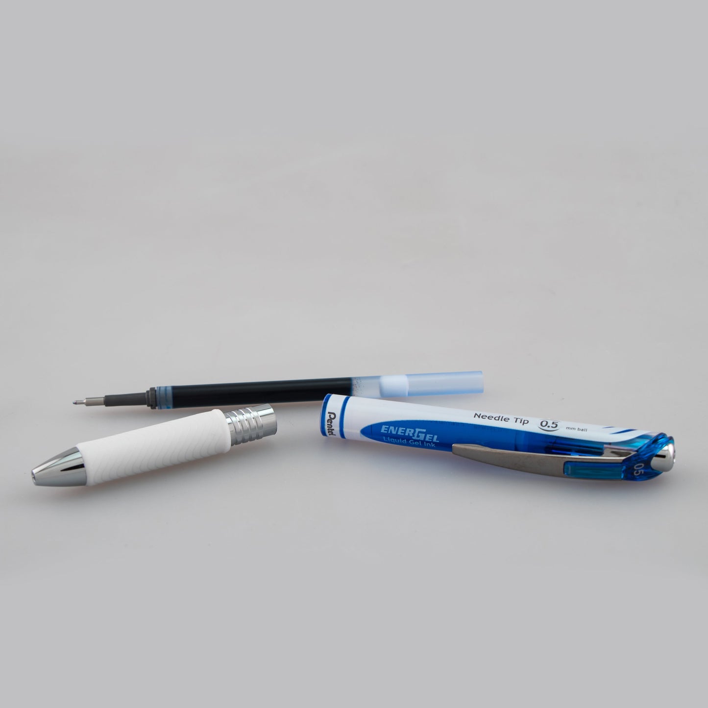 EnerGel Pearl Retractable (0.5mm) Needle Tip, Fine Line, Blue Accent, Blue Ink (BLN75PW-C)