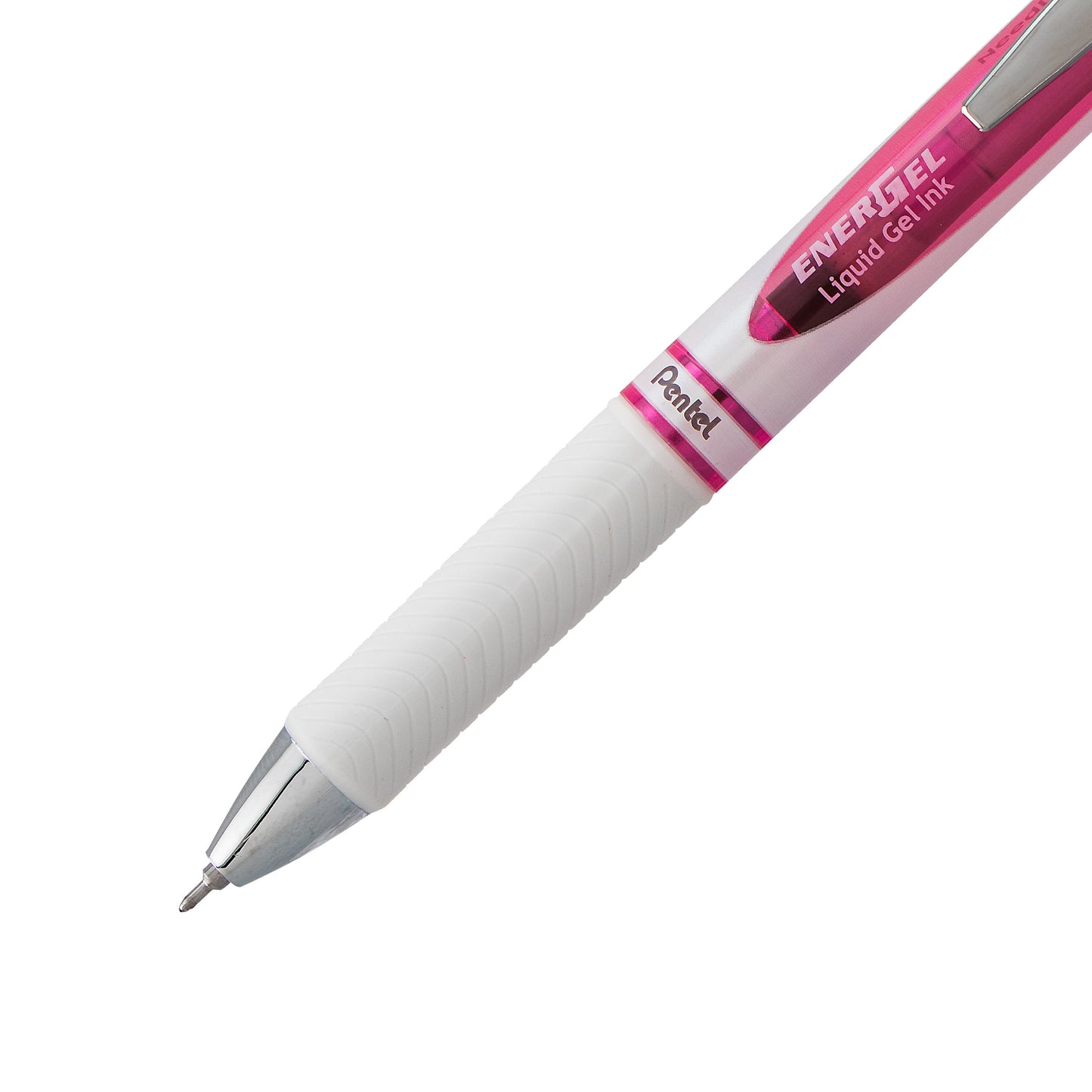 EnerGel Pearl Retractable (0.5mm) Needle Tip, Fine Line, Pink Accent, Black Ink (BLN75PWP-A)