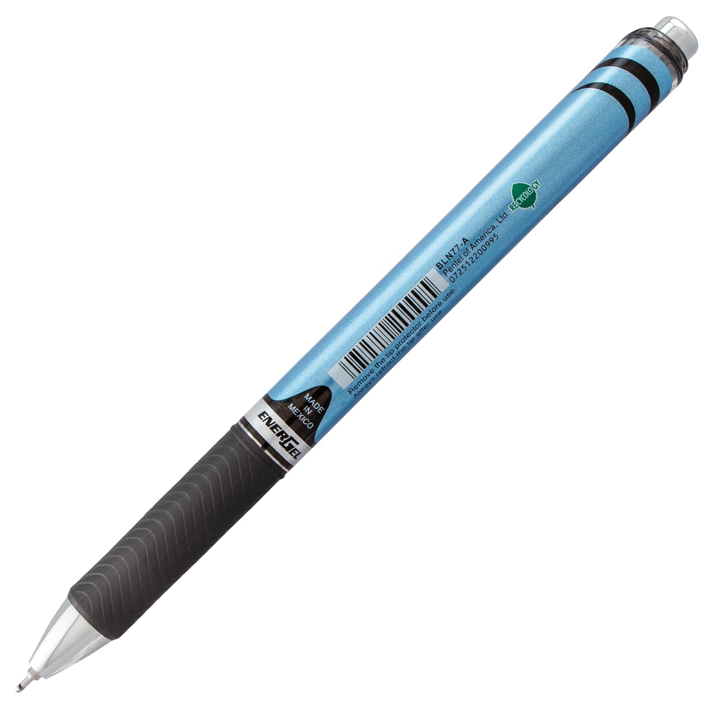 Pentel EnerGel RTX Retractable Liquid Gel Pen, (0.7mm) Needle Tip, Medium Line, Black Ink (BLN77-A)
