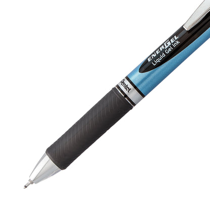 Pentel EnerGel RTX Retractable Liquid Gel Pen, (0.7mm) Needle Tip, Medium Line, Black Ink (BLN77-A)