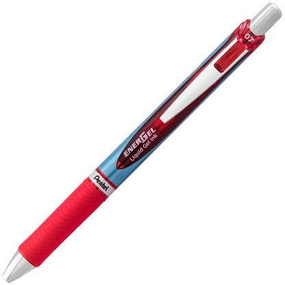 Pentel EnerGel RTX Retractable Liquid Gel Pen, (0.7mm) Needle Tip, Medium Line, Red Ink (BLN77-B)