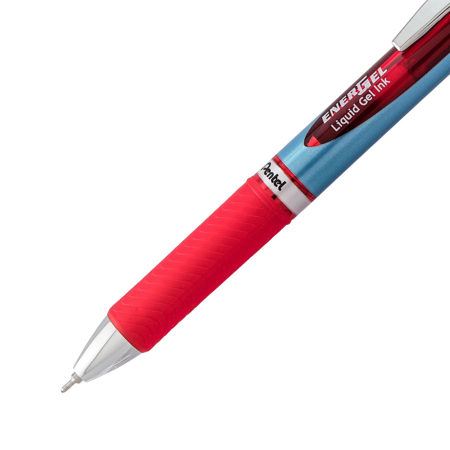 Pentel EnerGel RTX Retractable Liquid Gel Pen, (0.7mm) Needle Tip, Medium Line, Red Ink (BLN77-B)