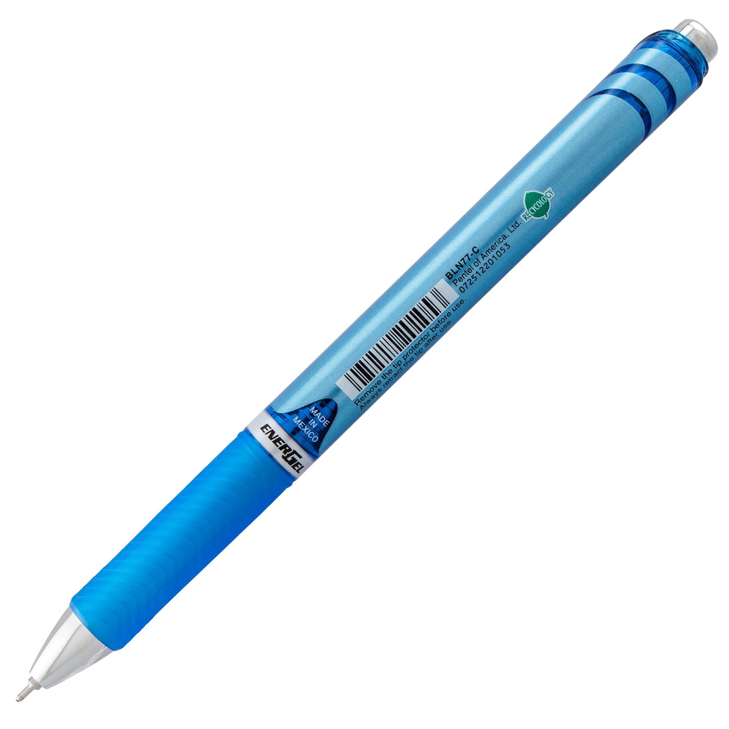 Pentel EnerGel RTX Retractable Liquid Gel Pen, (0.7mm) Needle Tip, Medium Line, Blue Ink (BLN77-C)