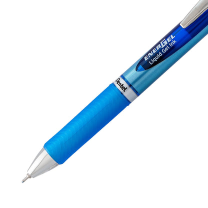 Pentel EnerGel RTX Retractable Liquid Gel Pen, (0.7mm) Needle Tip, Medium Line, Blue Ink (BLN77-C)