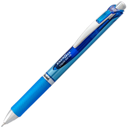 Pentel EnerGel RTX Retractable Liquid Gel Pen, (0.7mm) Needle Tip, Medium Line, Blue Ink (BLN77-C)