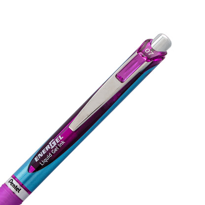 Pentel EnerGel RTX Retractable Liquid Gel Pen, (0.7mm) Needle Tip, Medium Line, Violet Ink (BLN77-V)