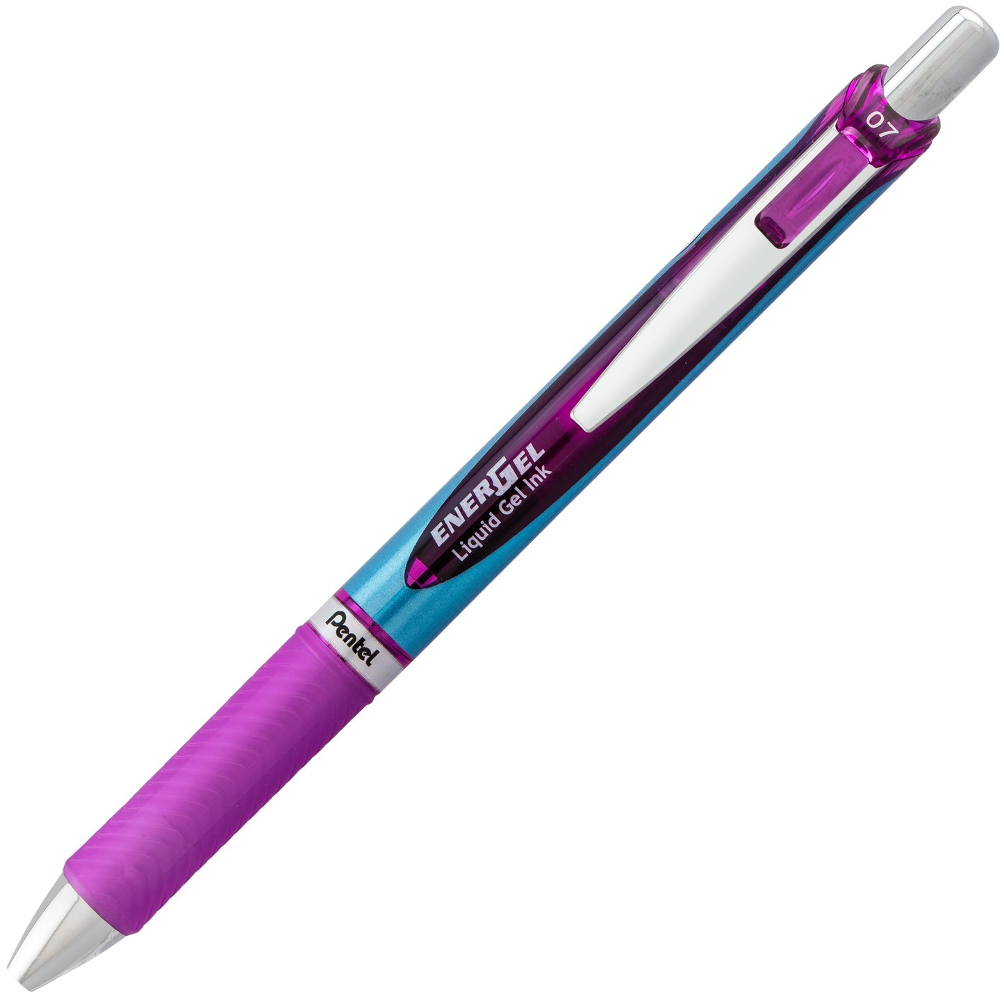 Pentel EnerGel RTX Retractable Liquid Gel Pen, (0.7mm) Needle Tip, Medium Line, Violet Ink (BLN77-V)