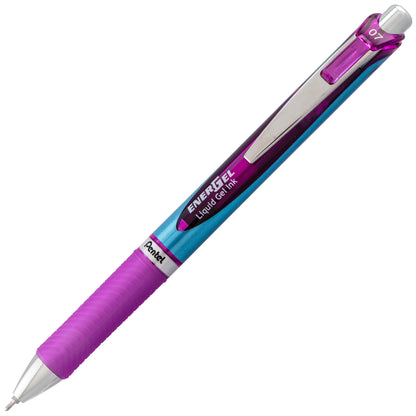 Pentel EnerGel RTX Retractable Liquid Gel Pen, (0.7mm) Needle Tip, Medium Line, Violet Ink (BLN77-V)