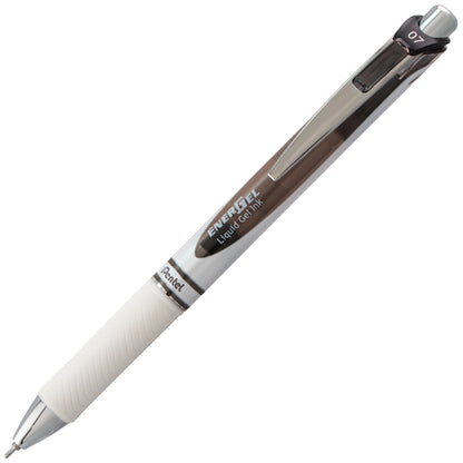 EnerGel Pearl Retractable Liquid Gel Pen, (0.7mm) Needle Tip, Medium Line, Black Ink (BLN77PW-A)