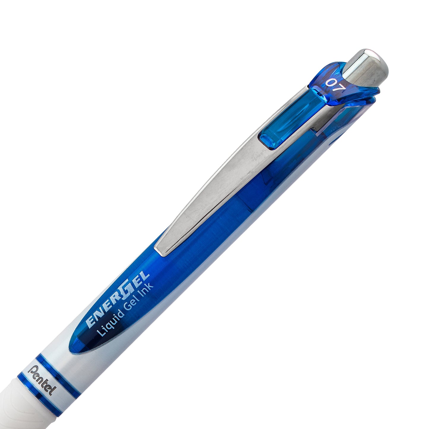 Pentel EnerGel Pearl Retractable Liquid Gel Pen, (0.7mm) Needle Tip, Medium Line, Blue Ink (BLN77PW-C)