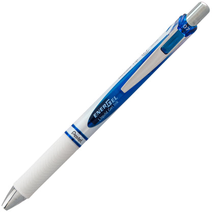 Pentel EnerGel Pearl Retractable Liquid Gel Pen, (0.7mm) Needle Tip, Medium Line, Blue Ink (BLN77PW-C)