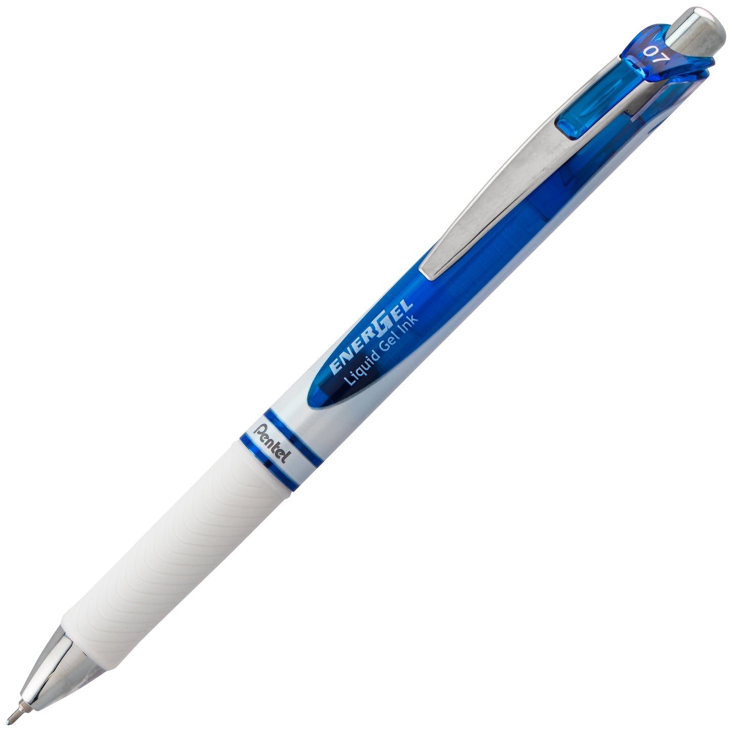 Pentel EnerGel Pearl Retractable Liquid Gel Pen, (0.7mm) Needle Tip, Medium Line, Blue Ink (BLN77PW-C)