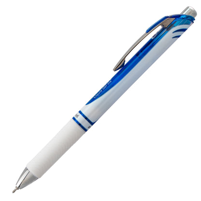 Pentel EnerGel Pearl Retractable Liquid Gel Pen, (0.7mm) Needle Tip, Medium Line, Blue Ink (BLN77PW-C)