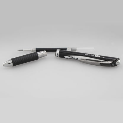 Pentel EnerGel PRO Permanent Gel Pen, (0.7mm) Medium Line, Black Ink (BLP77-A), 48 Dozen