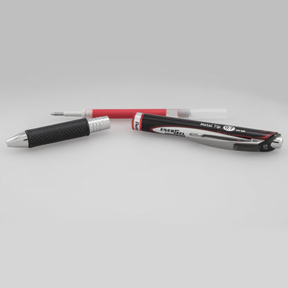 EnerGel PRO Permanent Gel Pen, (0.7mm) Medium Line, Red Ink (BLP77-B)