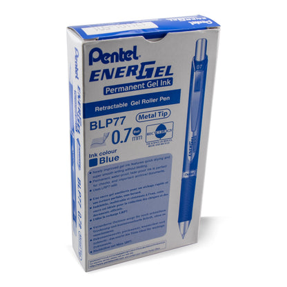 Pentel EnerGel PRO Permanent Gel Pen, (0.7mm) Medium Line, Blue Ink (BLP77-C), 48 Dozen