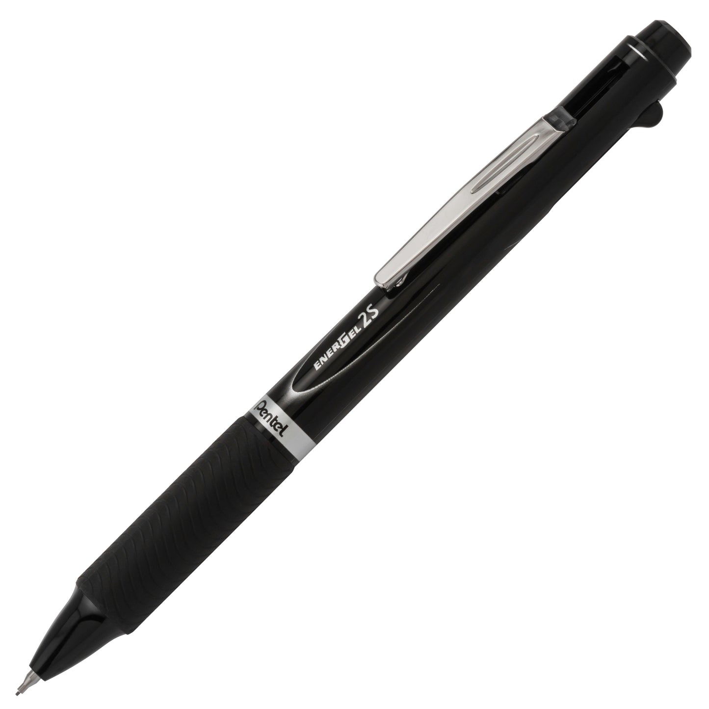 EnerGel 2S Multi-Function, 2-Ink + Pencil, (0.5mm) Fine Line, Black/Red Ink/0.5mm Pencil, Black Barrel (BLW355A)