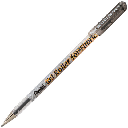 Pentel Arts Gel Roller For Fabric, (1.0mm) Bold Lines, Permanent, Black Ink (BN15-A)
