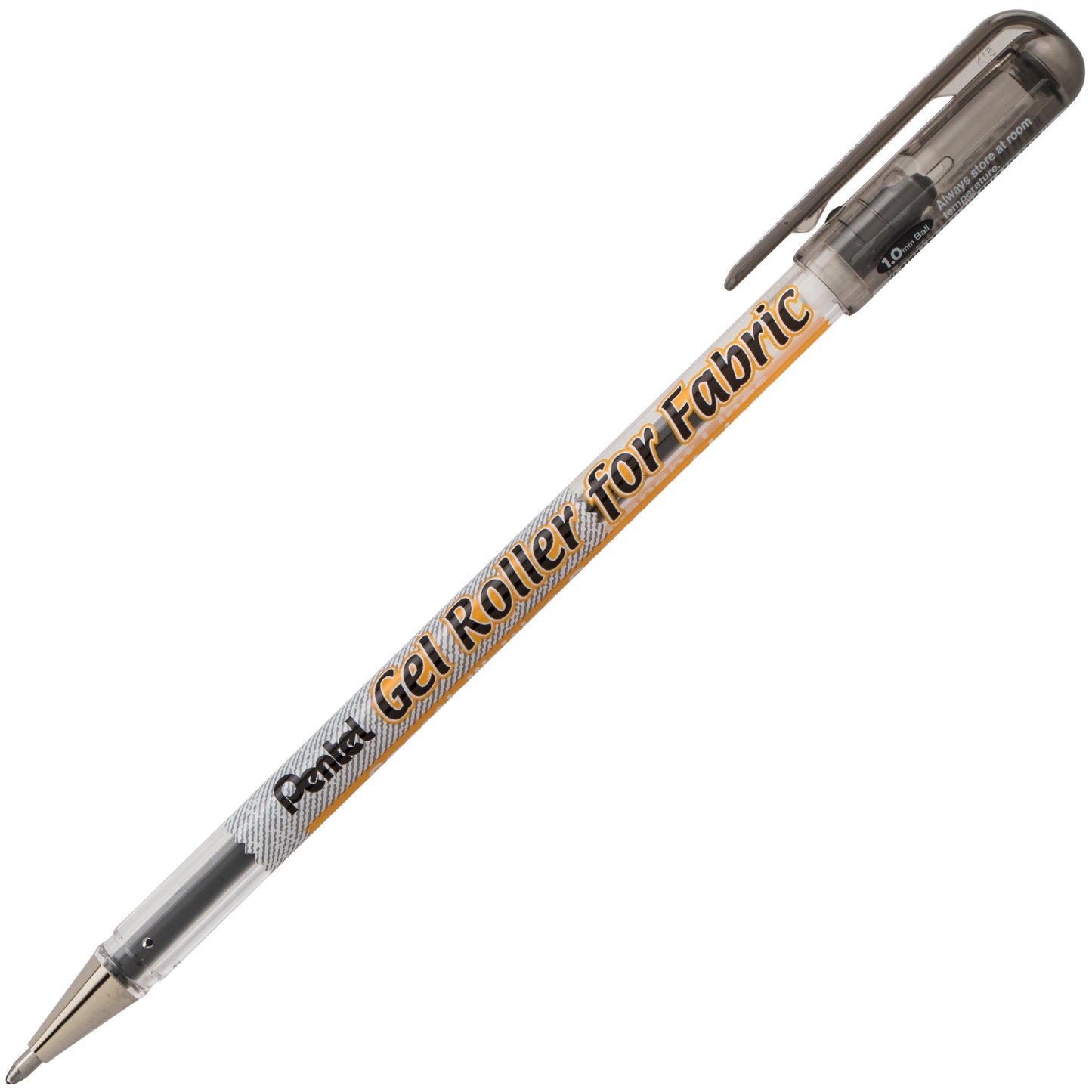 Pentel Arts Gel Roller For Fabric, (1.0mm) Bold Lines, Permanent, Black Ink (BN15-A)