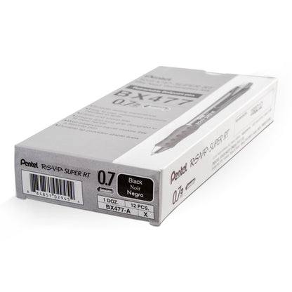 RSVP Super RT Ballpoint Pen, (0.7mm) Fine Line, Black Ink (BX477-A)