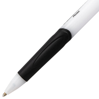 Pentel GlideWrite Ballpoint Pen with TechniFlo Ink, (1.0mm) Medium Line, Black (BX910-A)