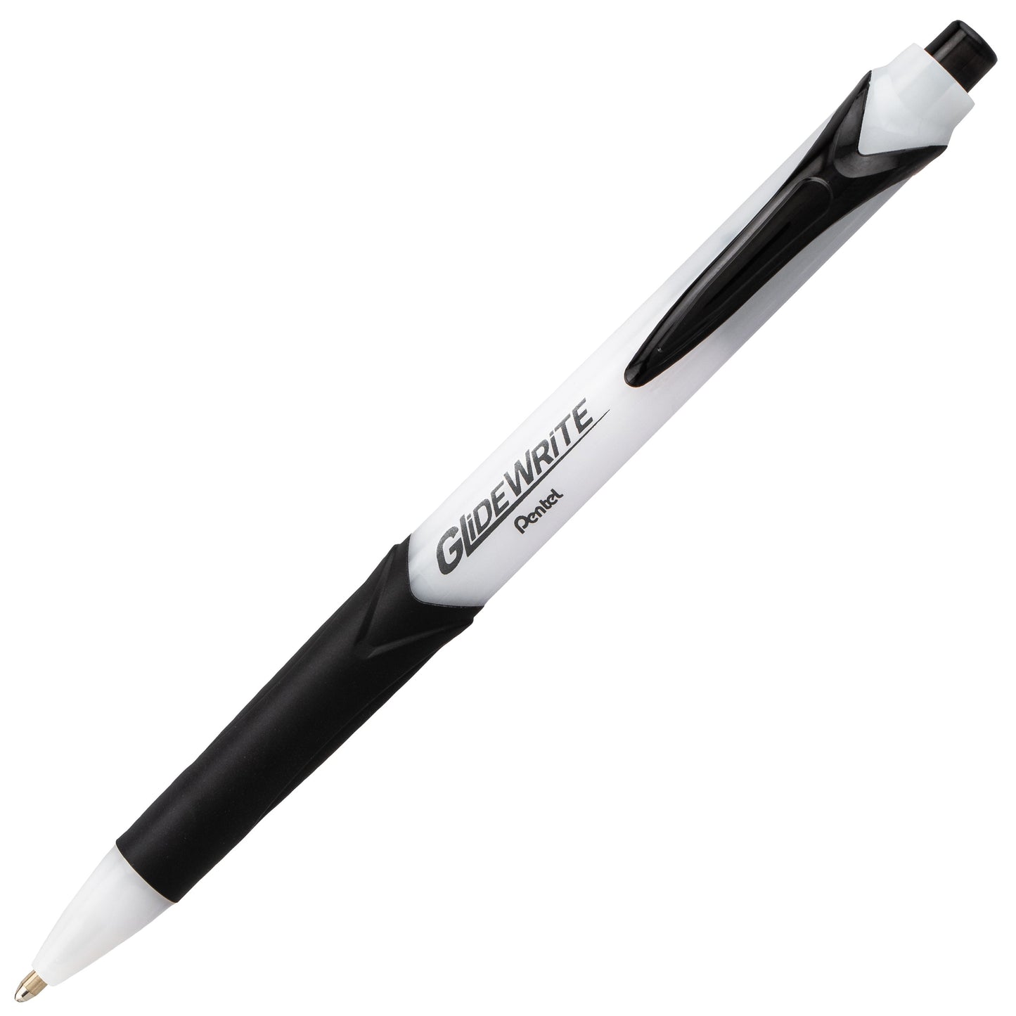 Pentel GlideWrite Ballpoint Pen with TechniFlo Ink, (1.0mm) Medium Line, Black (BX910-A)