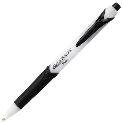 Pentel GlideWrite Ballpoint Pen with TechniFlo Ink, (1.0mm) Medium Line, Black (BX910-A)