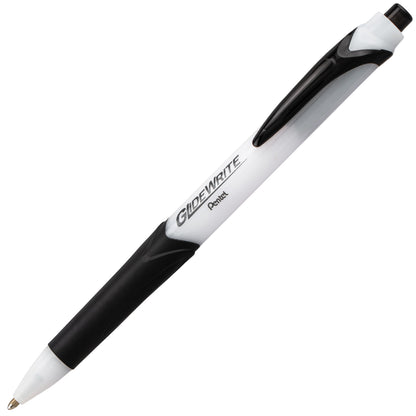 Pentel GlideWrite Ballpoint Pen with TechniFlo Ink, (1.0mm) Medium Line, Black (BX910-A)