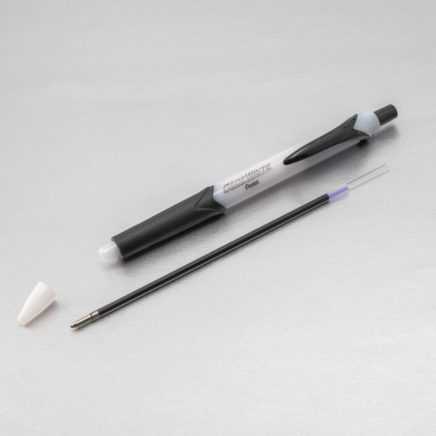Pentel GlideWrite Ballpoint Pen with TechniFlo Ink, (1.0mm) Medium Line, Black (BX910-A)