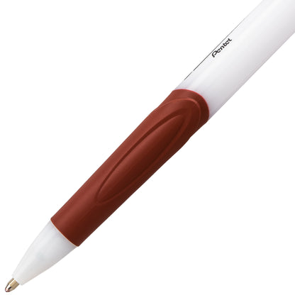 GlideWrite Ballpoint Pen with TechniFlo Ink, (1.0mm) Medium Line, Brown Ink (BX910-E)