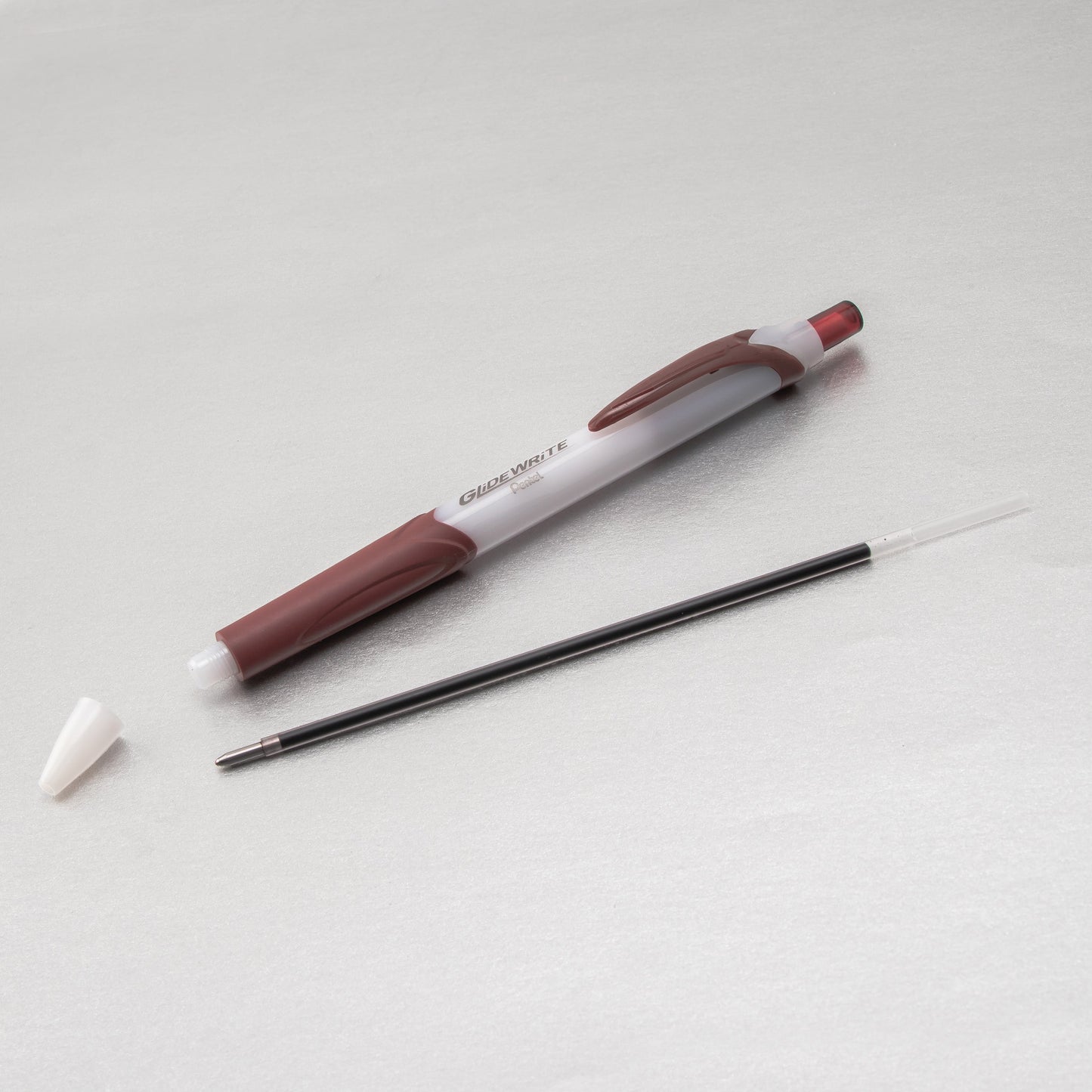 GlideWrite Ballpoint Pen with TechniFlo Ink, (1.0mm) Medium Line, Brown Ink (BX910-E)