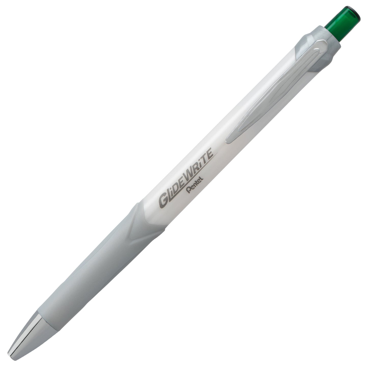 GlideWrite Signature Ballpoint Pen Pearl White Barrel, (1.0mm) Medium line, Green Ink (BX930W-D)
