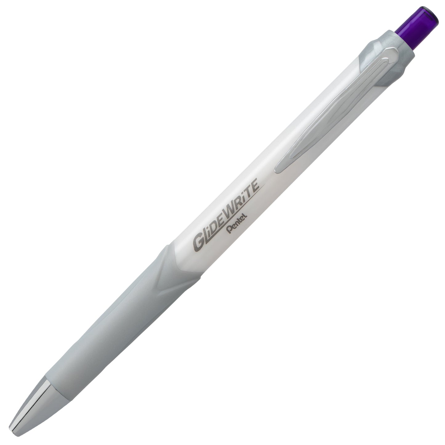 GlideWrite Signature Ballpoint Pen Pearl White Barrel, (1.0mm) Medium line, Violet Ink (BX930W-V)