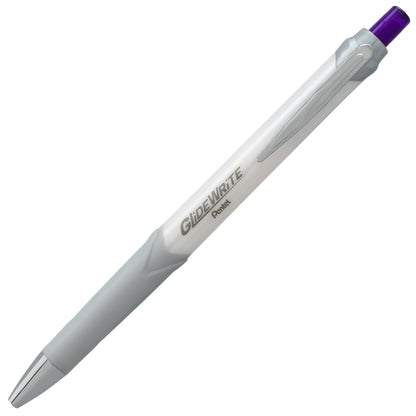 GlideWrite Signature Ballpoint Pen Pearl White Barrel, (1.0mm) Medium line, Violet Ink (BX930W-V)