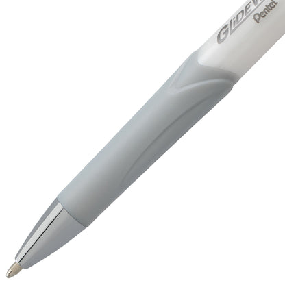 GlideWrite Signature Ballpoint Pen Pearl White Barrel, (1.0mm) Medium line, Violet Ink (BX930W-V)