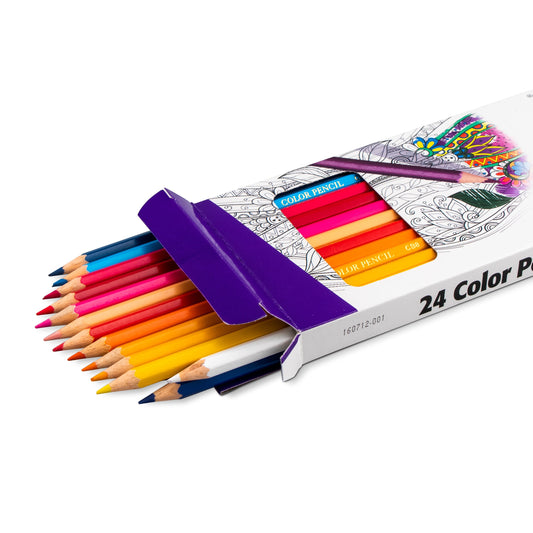Pentel Arts Color Pencils - Assorted Colors, 24-Pk (CB8-24), 48 Each