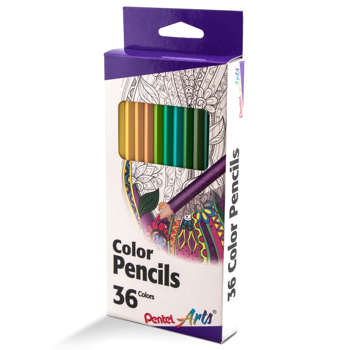 Pentel Arts Color Pencils - Assorted Colors, 36-Pack (CB8-36)
