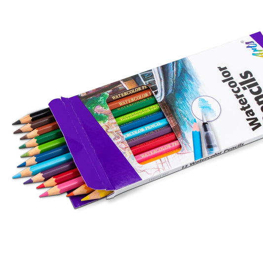 Pentel Arts Watercolor Pencil Set - Assorted Colors, 12-Pack (CB9-12)