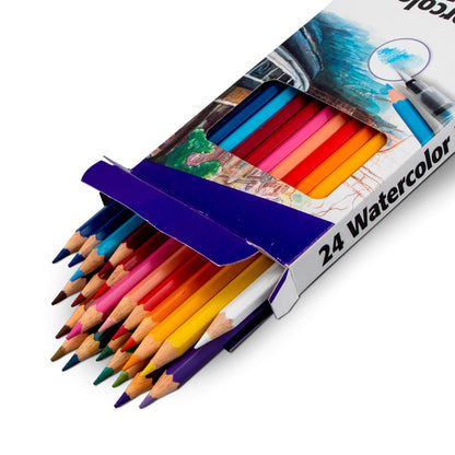 Pentel Arts Watercolor Pencil Set - Assorted Colors, 24-Pack (CB9-24), 48 Each