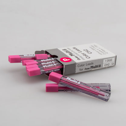 Pentel Arts 8 Colour Pencil Lead Refill (2.0mm), Pink, 2 pcs/Tube (CH2-P)
