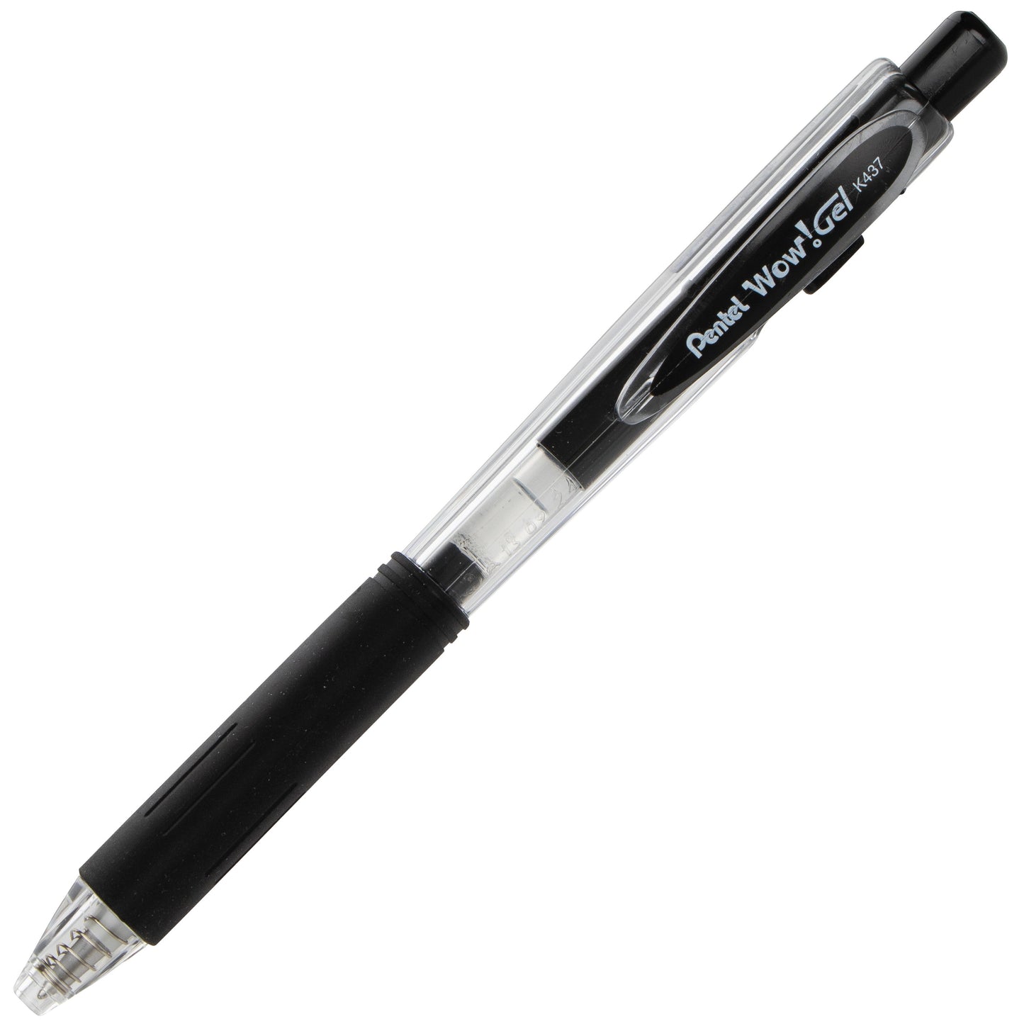 Wow! Gel Retractable Gel Pen, (0.7mm) Medium Line, Black Ink (K437-A)