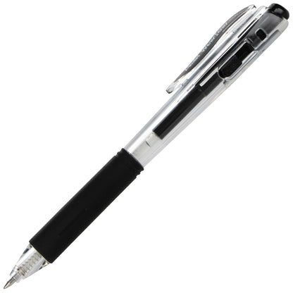 Wow! Gel Retractable Gel Pen, (0.7mm) Medium Line, Black Ink (K437-A)
